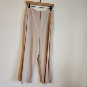 Co Cream Wide Leg High Rise Pants